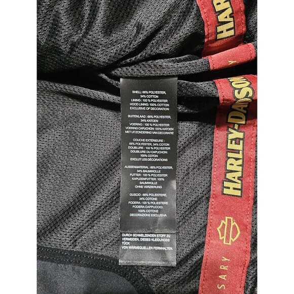 Harley Davidson Men's 120th Anniversary Riding Fleece - Rum Raisin & Black 2XL - Picture 13 of 16